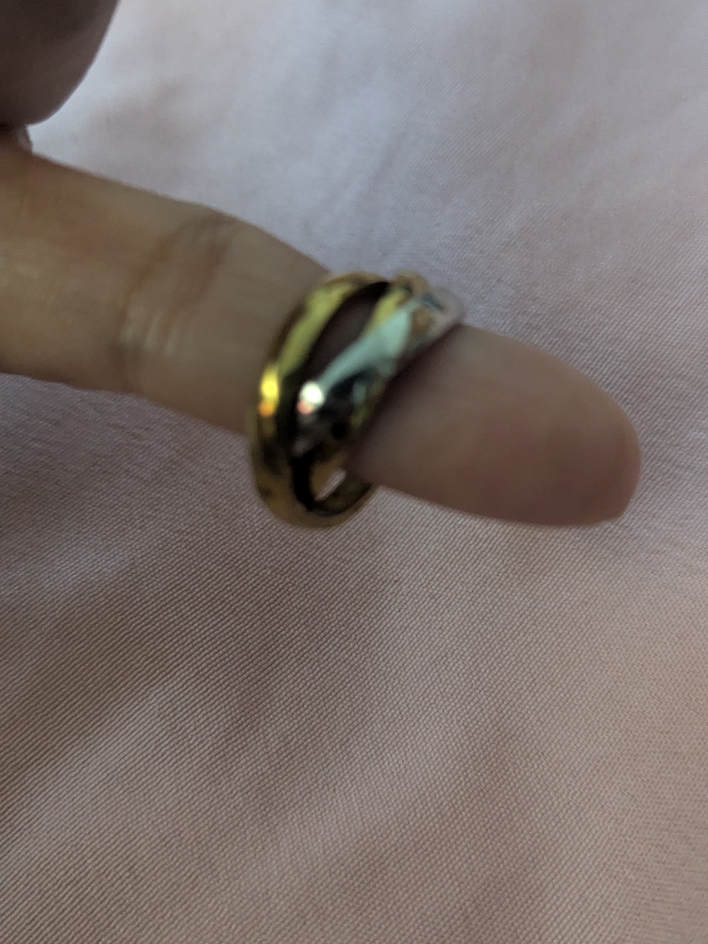 Two-Tone Gold and Silver Women's Knot Ring